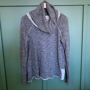 Free People Grey Cowl Neck Sweatshirt